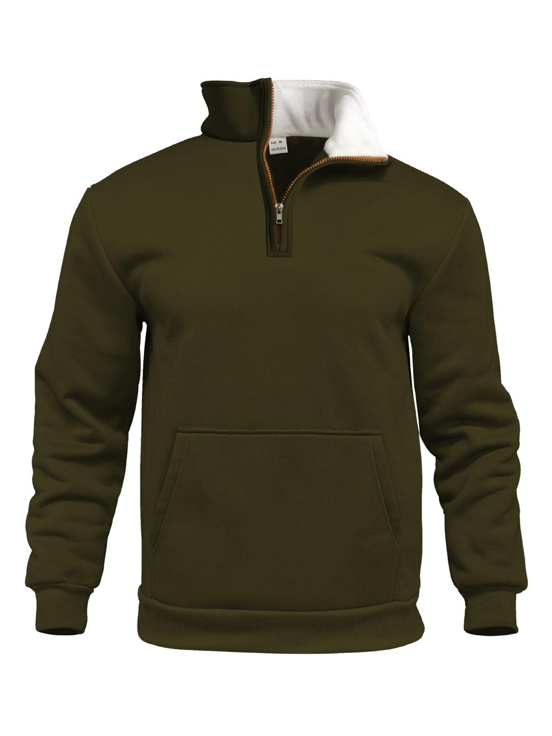 Herren sportlicher Kapuzenpullover mit halbem Reißverschluss und praktischer Kängurutasche EB