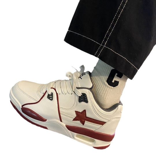 Damen modische Sneakers mit cooler Sternenapplikation und dämpfender Sohle EB