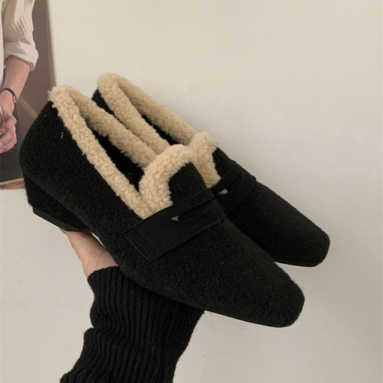 Damen Mokassins mit flauschiger Innensohle und modischem Design EB