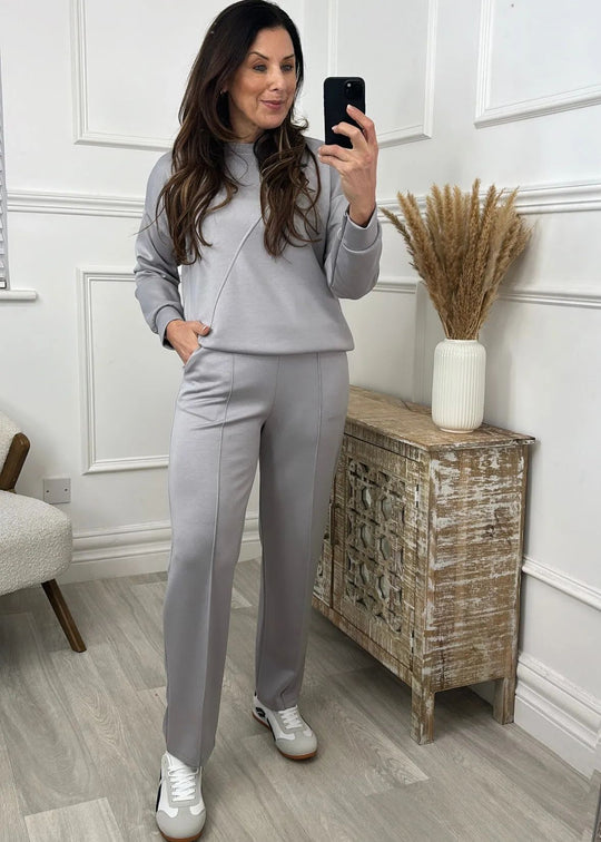 Damen sportliches Lounge-Set mit elastischem Bund und modernem Schnitt EB