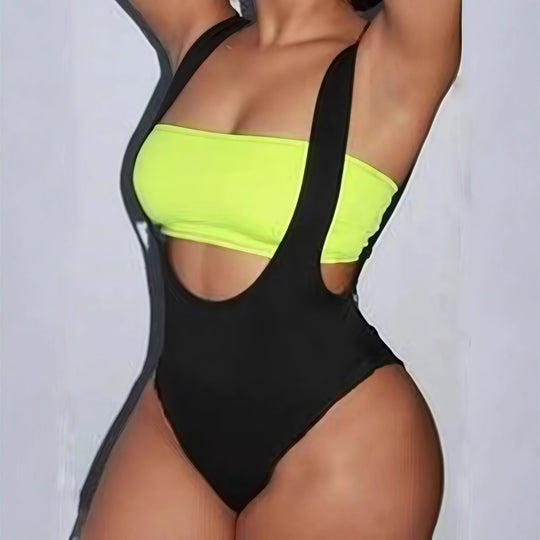 Damen Badeanzug mit modernem Cut-Out-Design und verstellbaren Trägern EB