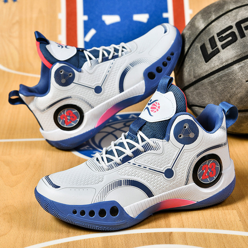 Damen Sportliche Basketball-Schuhe mit atmungsaktiver Mesh-Oberfläche und stabiler Dämpfung EB