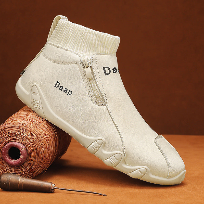 Damen trendige Stiefel mit elastischem Schaft und rutschfester Sohle EB