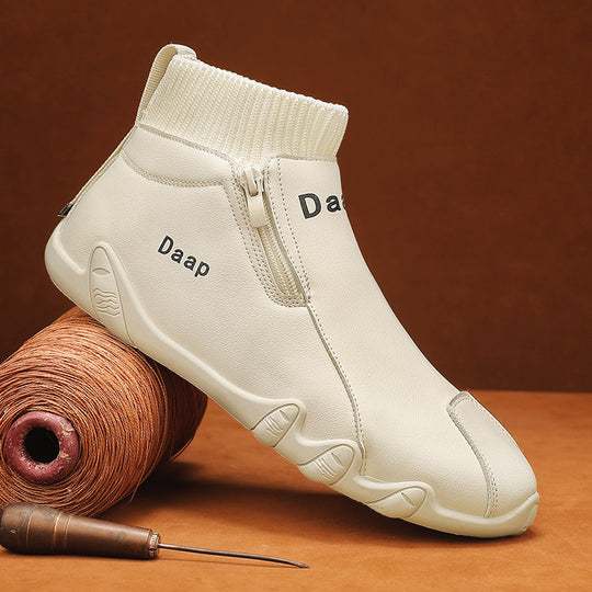 Damen trendige Stiefel mit elastischem Schaft und rutschfester Sohle EB