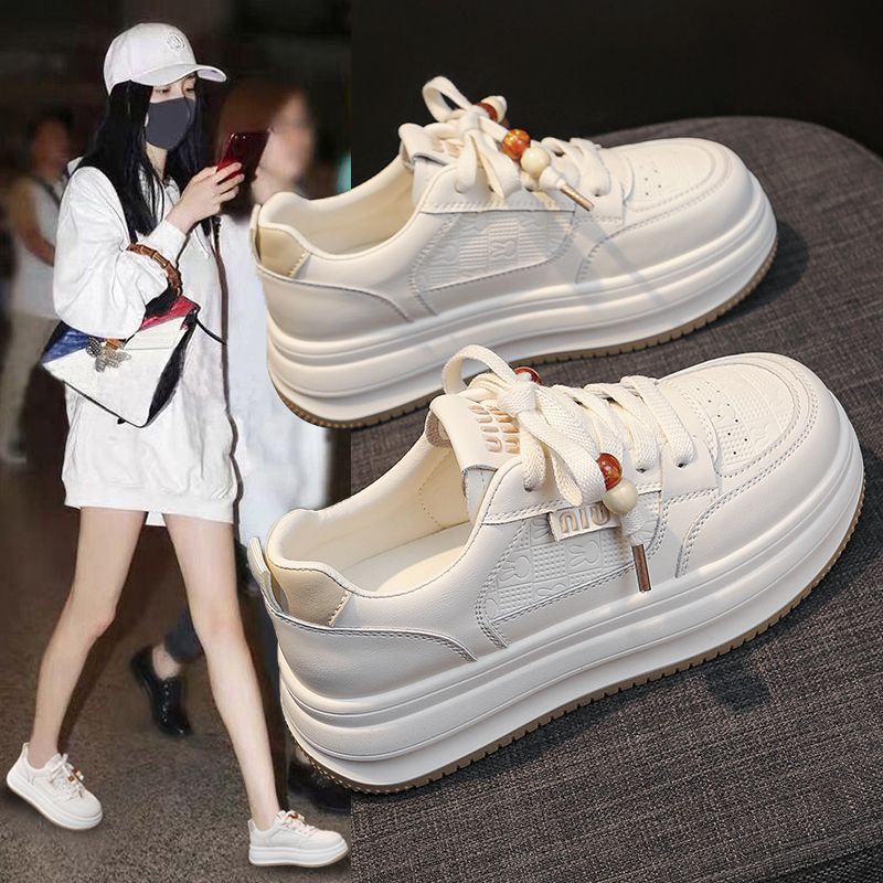 Damen Modische Sneakers mit elastischen Schnürsenkeln und dämpfender Sohle EB