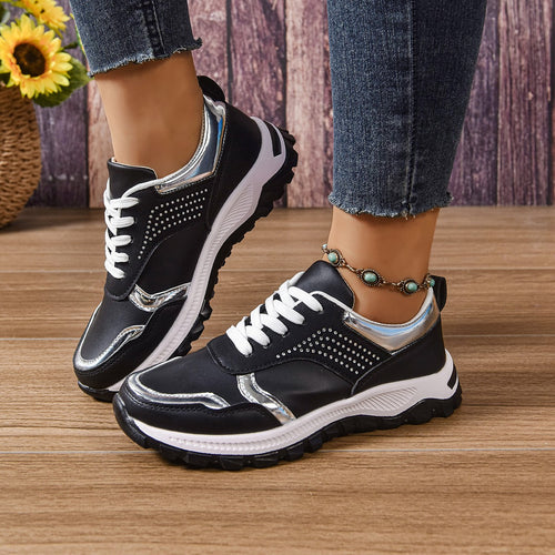 Damen Sportliche Sneakers mit reflektierendem Obermaterial EB