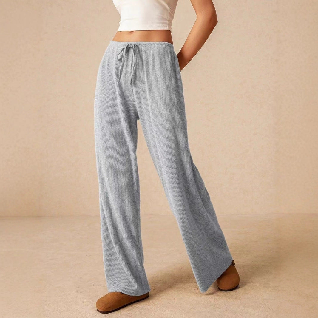 Damen weite und bequeme Loungehose aus Rippstoff EB