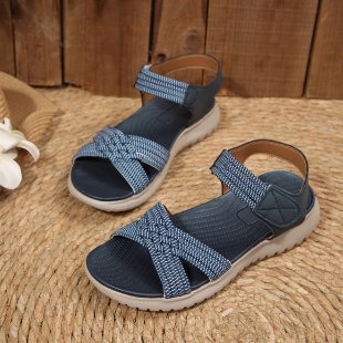 Damen Sportliche Sandalen mit elastischen Riemen EB