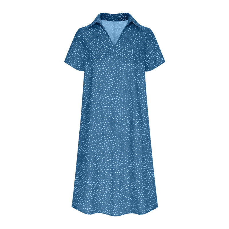 Damen Hemdkleid mit Polo-Kragen und leichtem, atmungsaktivem Stoff EB