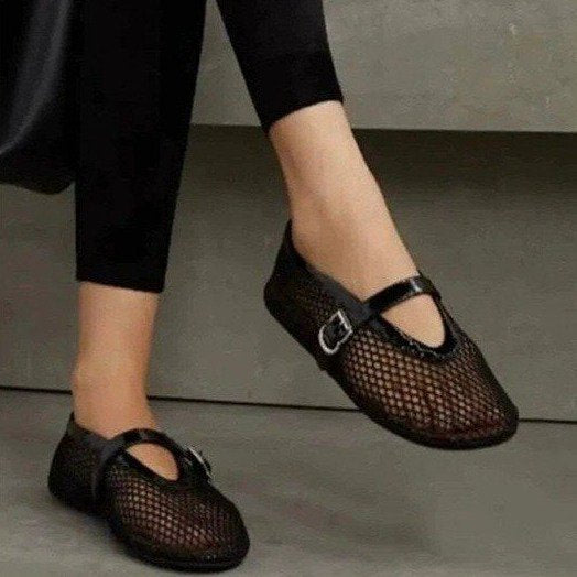 Damen elegante Schnürschuhe mit Netzdesign und modischer Sohle EB