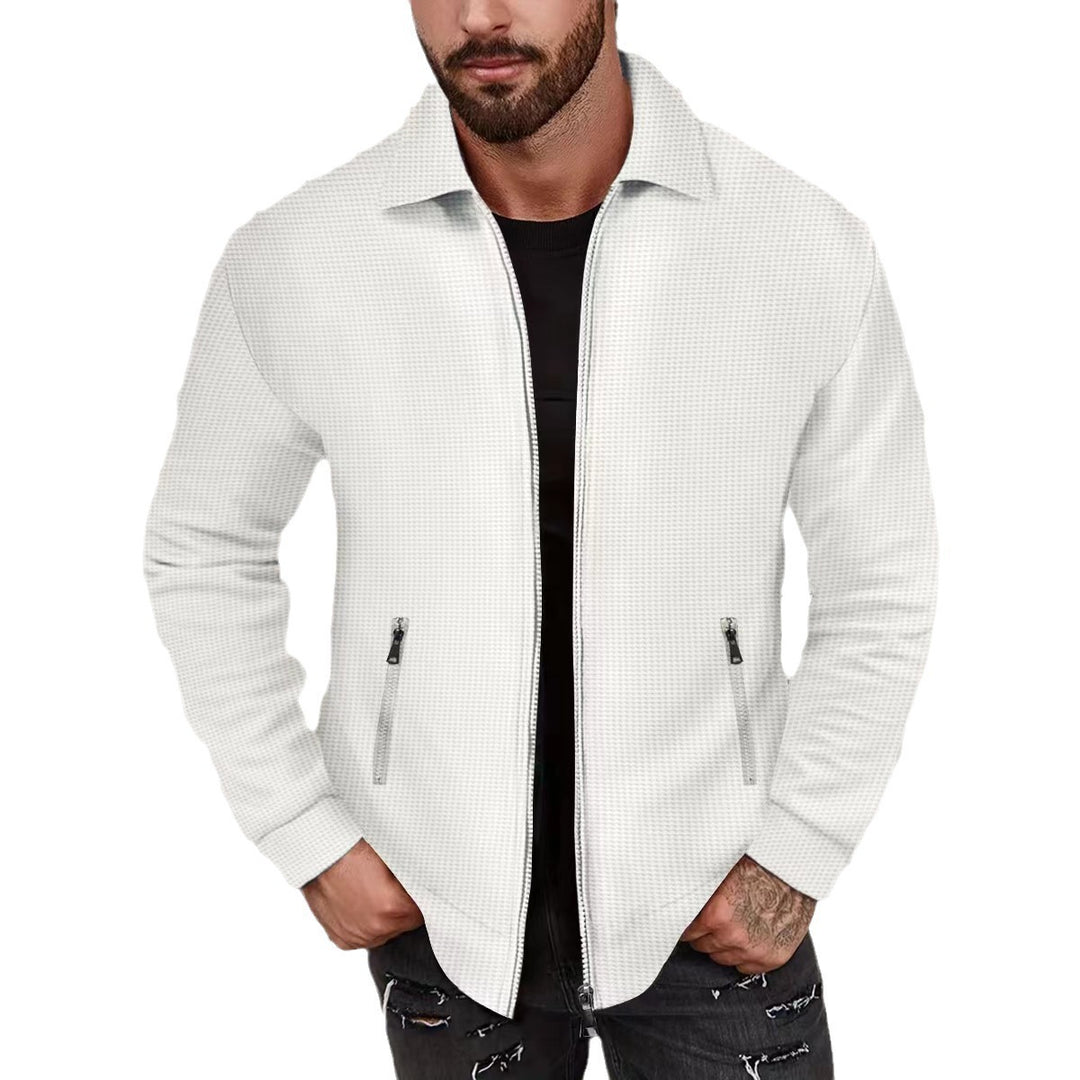 Herren Strickjacke im modernen Design mit strukturiertem Obermaterial und praktischen Reißverschlusstaschen EB