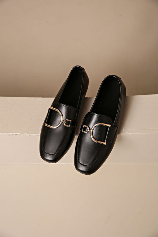 Damen elegante Mokassins mit exklusivem Schnallenakzent EB