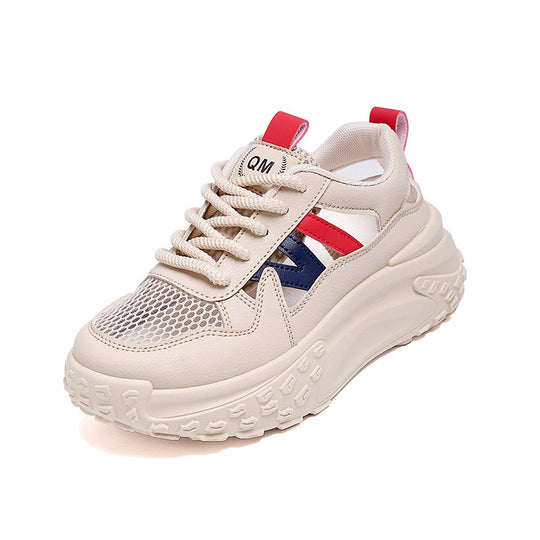 Damen Trendige Chunky Sneakers mit atmungsaktiver Mesh-Oberfläche und ergonomischem Design EB