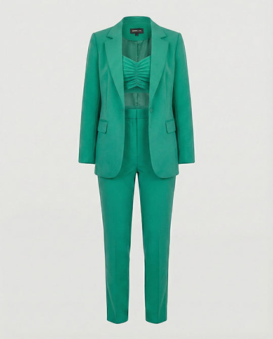 EB Stylisches 3-teiliges Set (Blazer, Oberteil, Hose)