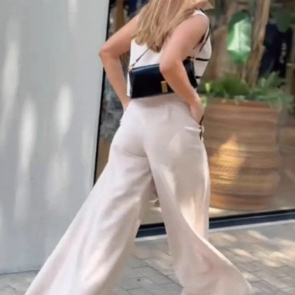 Damen lässiger, gestreifter Crop-Top EB
