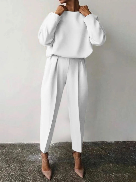 Damen Lässiges Zweiteiliges Set mit weitem Schnitt und stylischen Details EB