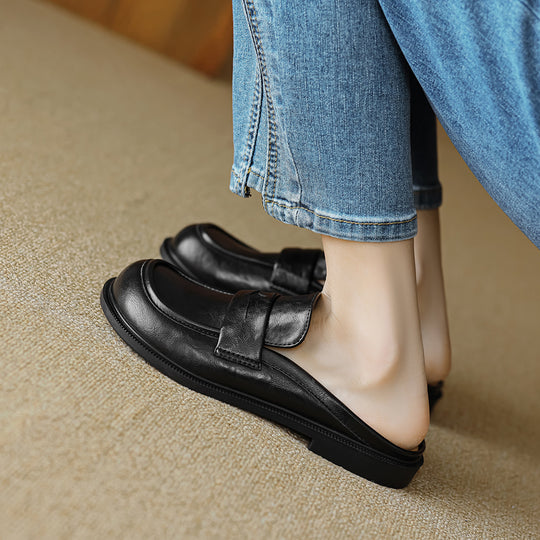 Damen Komfortable Mokassins mit elegantem Riemen und hochwertigem Leder EB