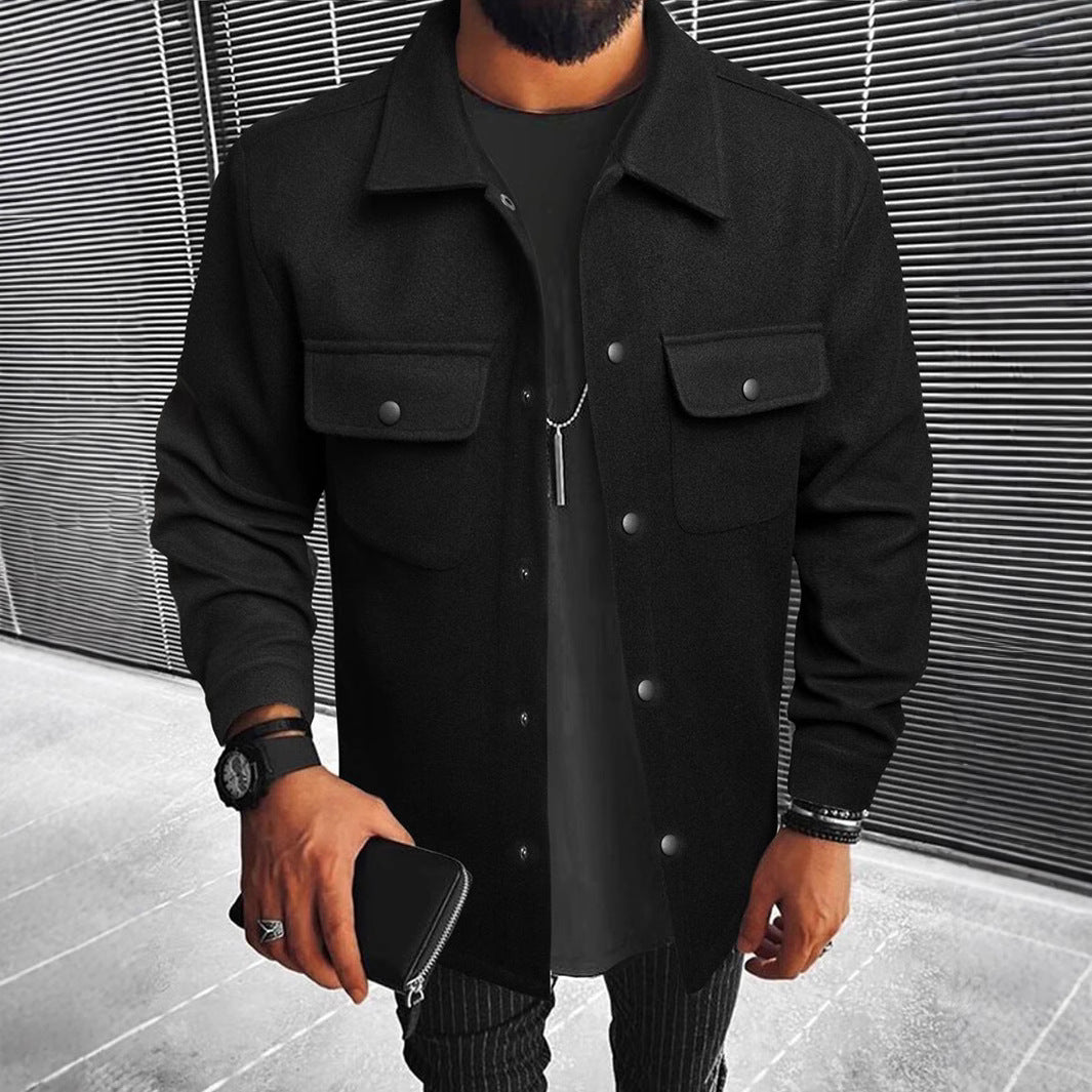 Herren Hemdjacke aus hochwertigem Wollmix EB