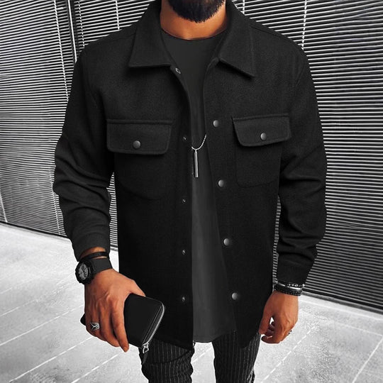 Herren Hemdjacke aus hochwertigem Wollmix EB