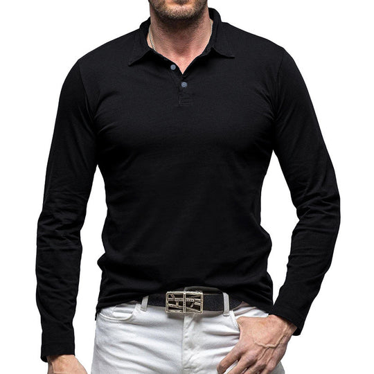 Herren Langarm Poloshirt mit modernem Schnitt EB