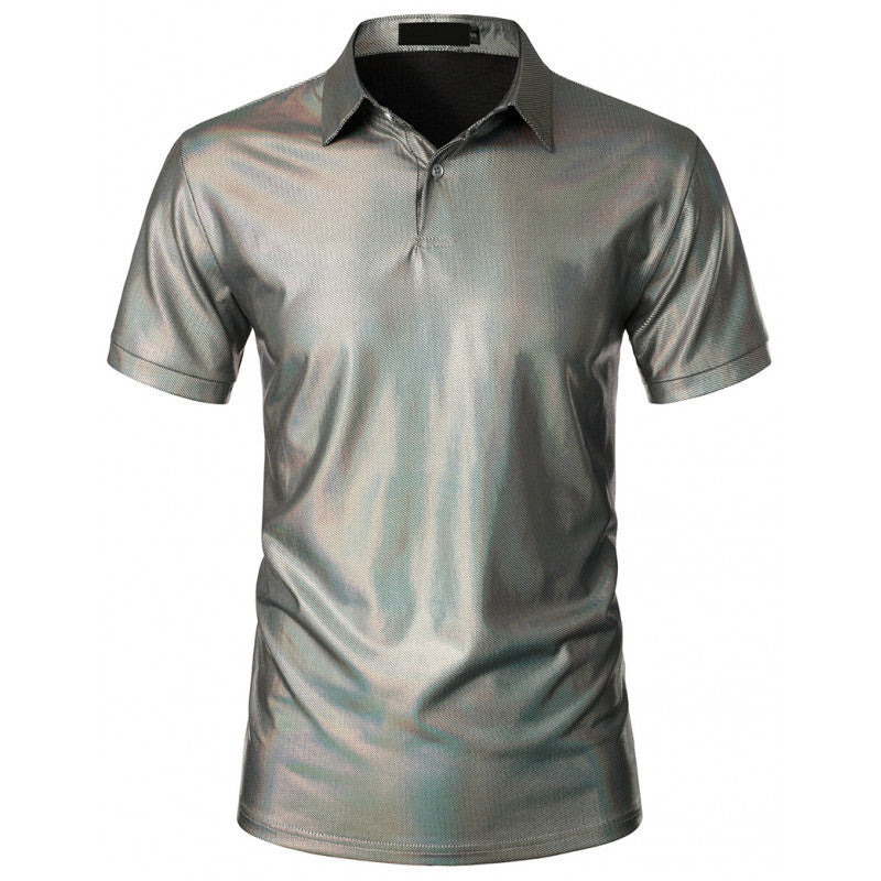 Herren Sport Polo-Shirt mit glänzender Oberfläche und atmungsaktiver Funktionalität EB