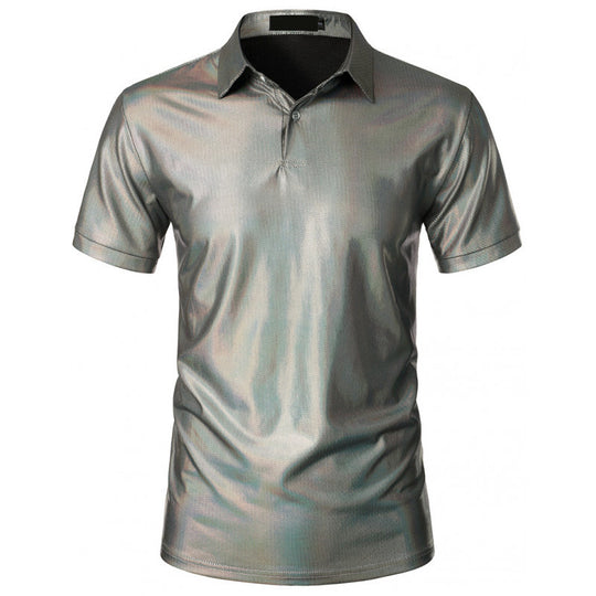 Herren Sport Polo-Shirt mit glänzender Oberfläche und atmungsaktiver Funktionalität EB