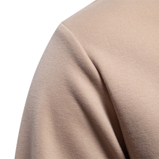 Herren Sweatshirt mit praktischem Brustreißverschluss und weichem Innenfutter EB