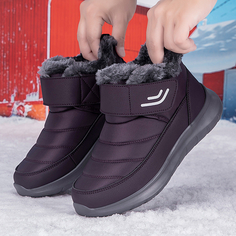 Damen isolierte Winterstiefel mit rutschfester Sohle und praktischem Klettverschluss EB
