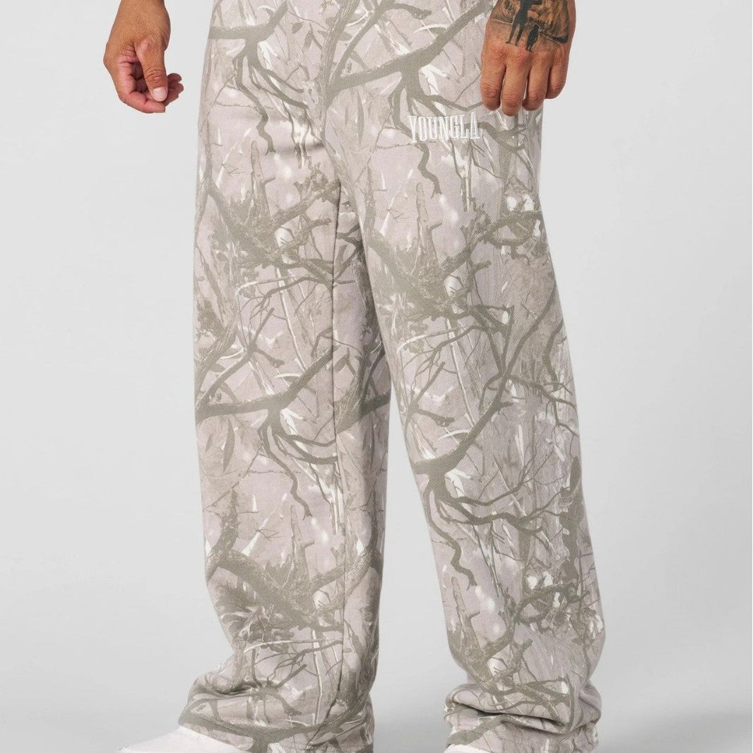 Herren nan weite Camouflage-Jogginghose mit elastischem Komfortbund und Oberschenkel-Logo EB