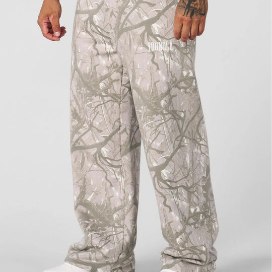 Herren nan weite Camouflage-Jogginghose mit elastischem Komfortbund und Oberschenkel-Logo EB