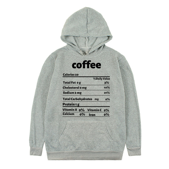 Damen Kapuzenpullover mit kreativem Nährwertdesign EB