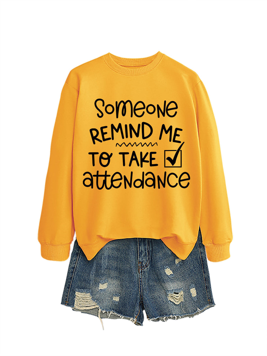 Damen Sweatshirt mit witzigem Motiv und inspirierendem Schriftzug EB