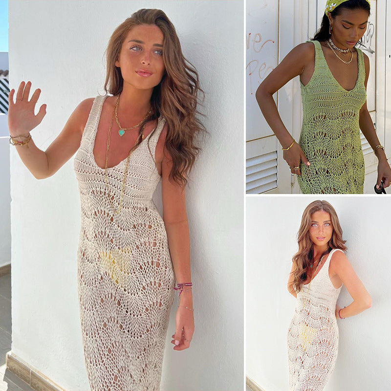 Damen gehäkeltes Strandkleid EB
