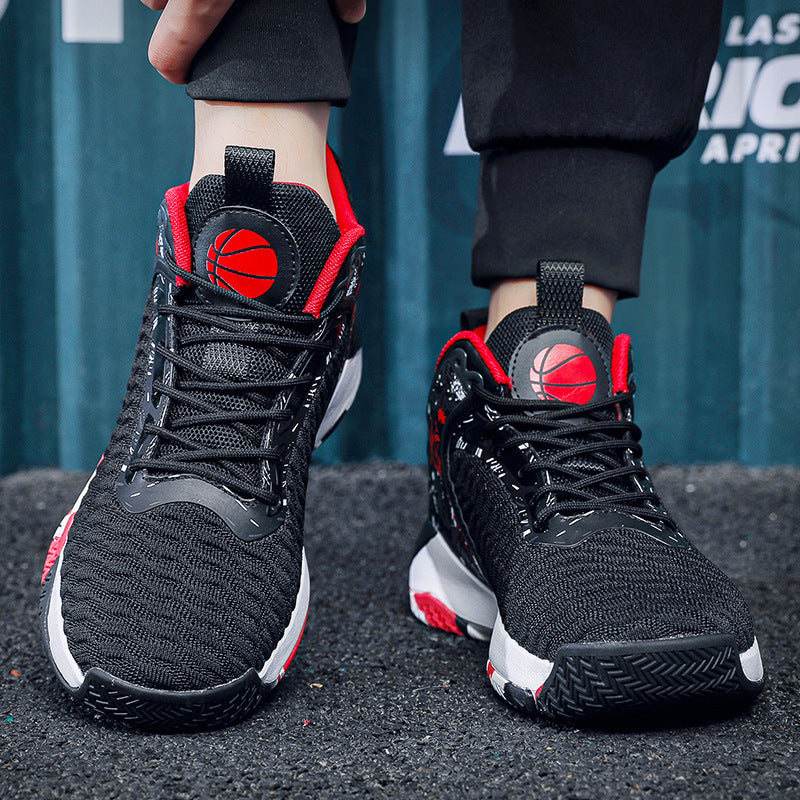 Damen Sportliche Basketball Sneakers mit atmungsaktivem Obermaterial und dämpfender Sohle EB