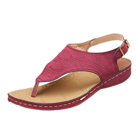 Damen Bequeme und modische Zehentrenner-Sandalen EB