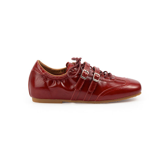 Damen modische Sneakers mit dekorativen Riemen und weichem Innenfutter EB