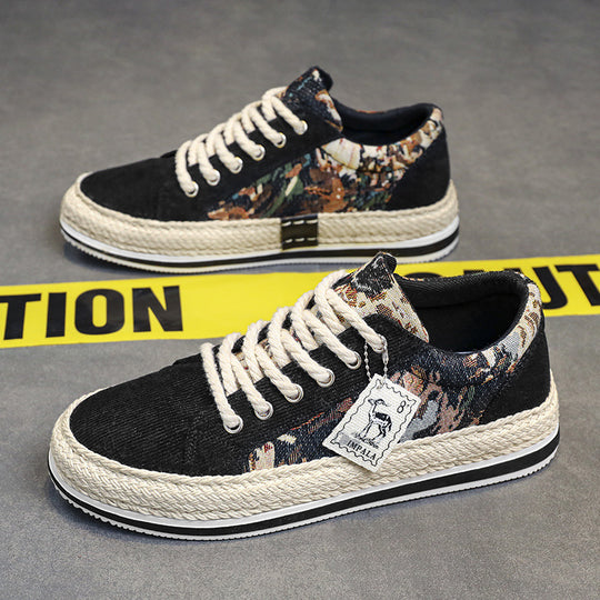 Damen Casual Sneakers mit hochwertigem Textil-Obermaterial und Frottee-Zierband EB