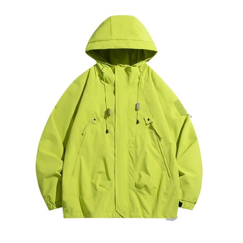 Damen lässige Outdoor-Jacke mit verstellbarem Kapuzensystem und funktionalen Taschen EB