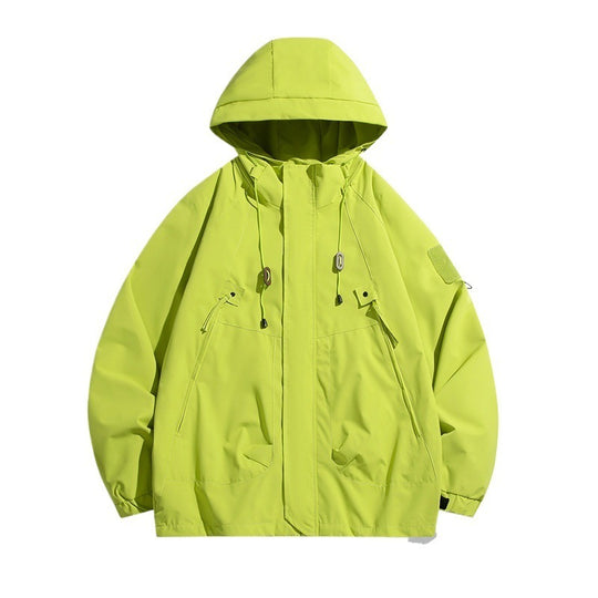 Damen lässige Outdoor-Jacke mit verstellbarem Kapuzensystem und funktionalen Taschen EB