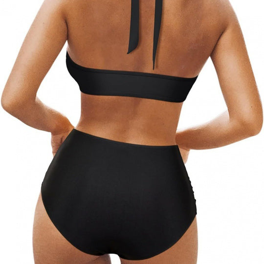 Damen Hochgeschnittener Bikini mit trendigem Transparent-Design EB