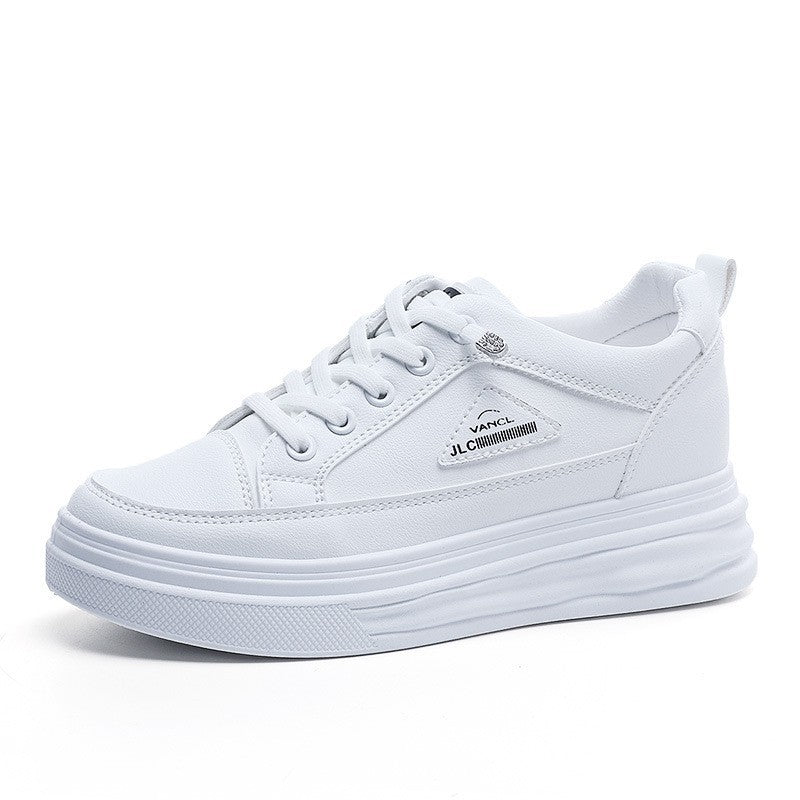 Damen stylische Plateau-Sneaker mit atmungsaktivem Obermaterial und rutschfester Sohle EB