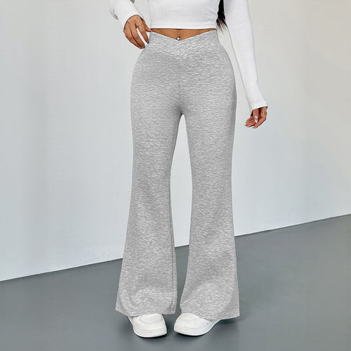 Damen moderne High-Waist Freizeithose im lässigen Schnitt EB