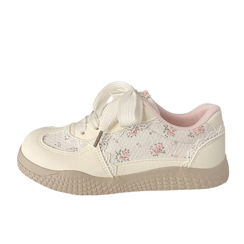 Damen Sneaker mit floralen Applikationen EB