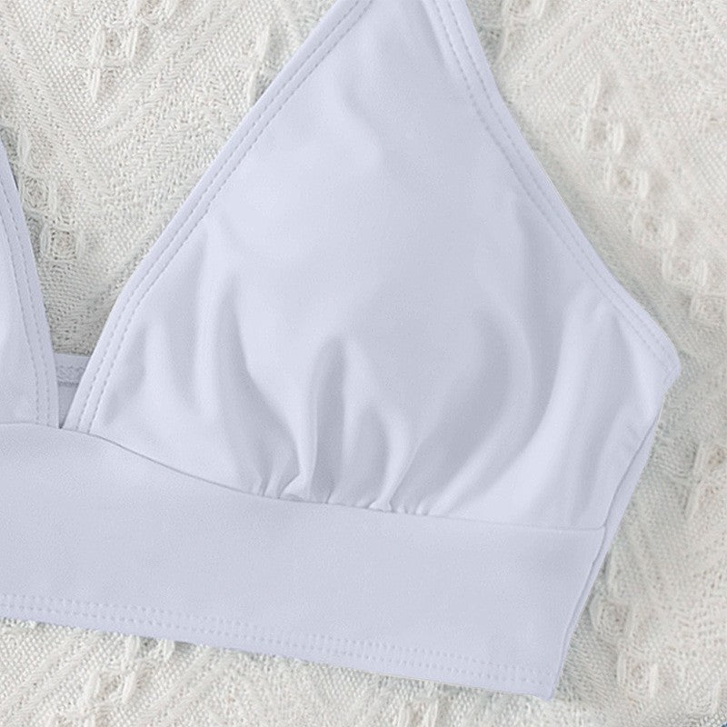 Damen Triangel-Bikinioberteil mit Rüschen EB