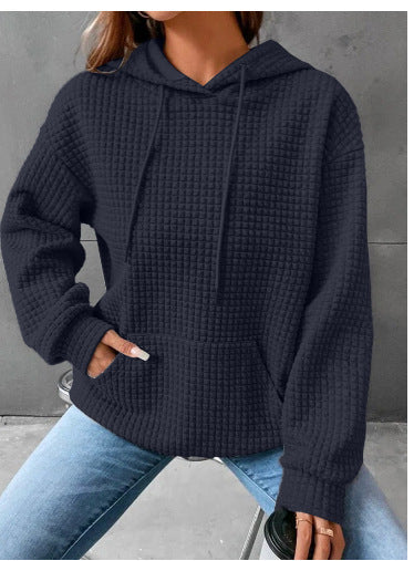 Damen Kapuzenpullover aus strukturiertem Material EB