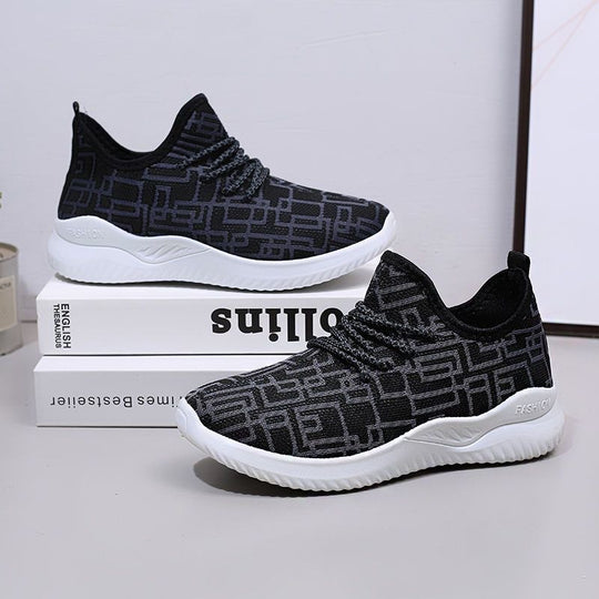 Damen Atmungsaktive Freizeit-Sneaker mit modischem Strickdesign EB
