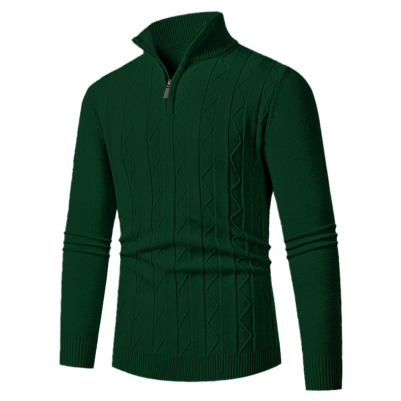Herren eleganter Rollkragenpullover mit Strukturdesign EB