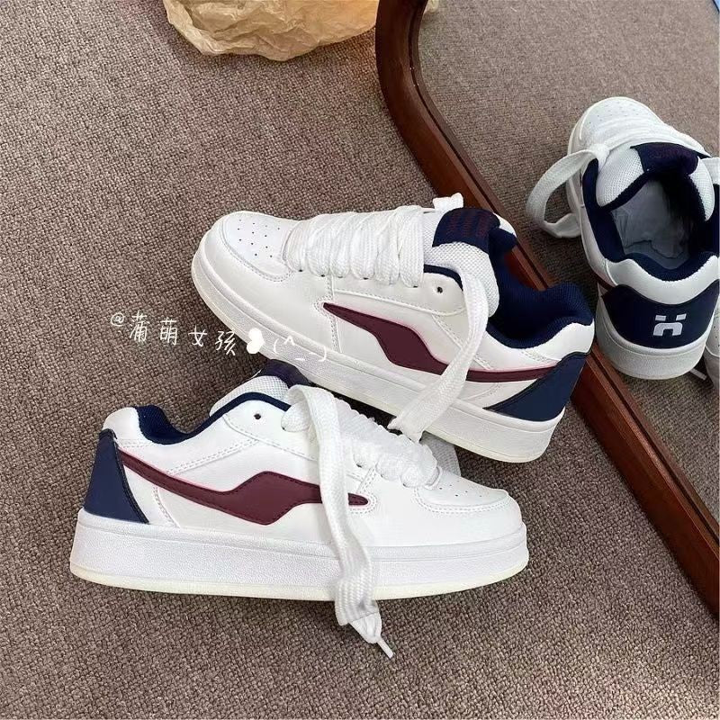 Damen Komfortable Freizeitsneaker mit farblich abgesetztem Akzent EB