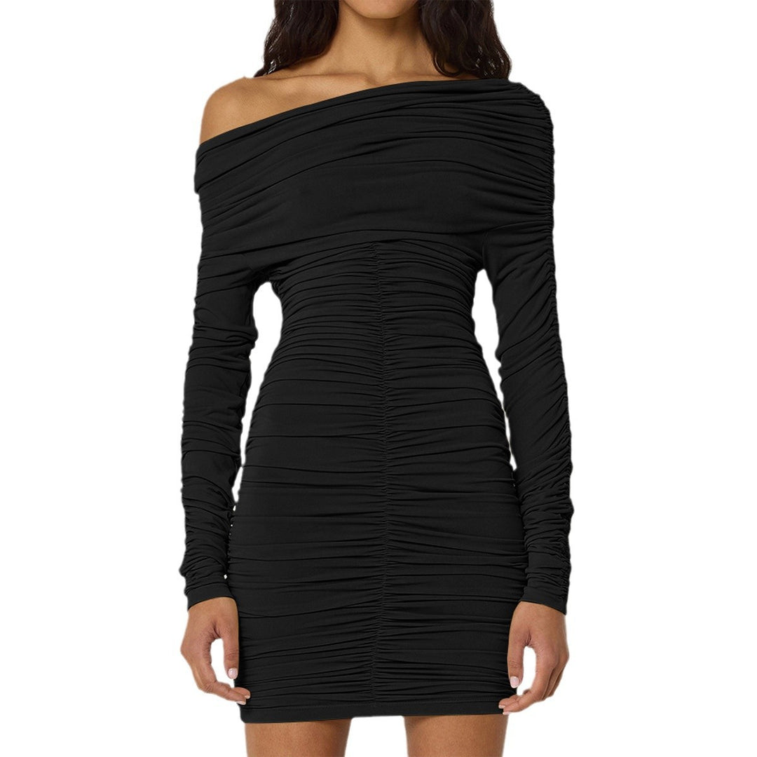 Damen Off-Shoulder Minikleid mit raffinierten Rüschendetails EB