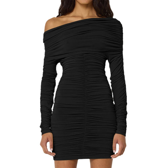 Damen Off-Shoulder Minikleid mit raffinierten Rüschendetails EB